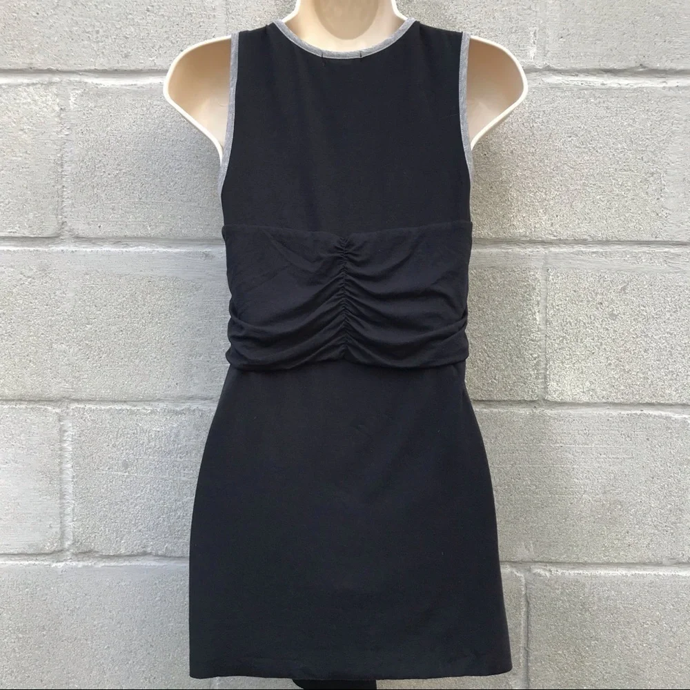 MOD-O-DOC  asymmetrical sleeveless tunic top black & grey Size SMALL - Picture 14 of 15